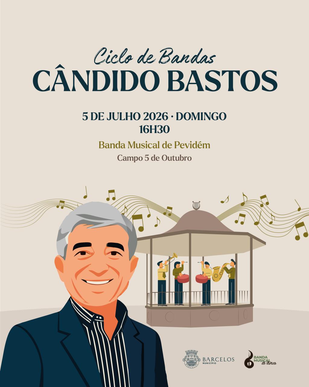 Ciclo de Bandas C&acirc;ndido Bastos - 5 de julho, &agrave;s 16h30